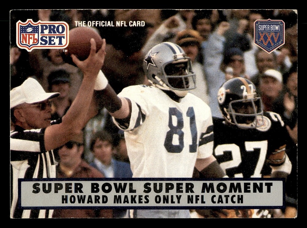 1990-91 Pro Set Super Bowl XXV #143 Howard Makes Only NFL Catch SBSM Card